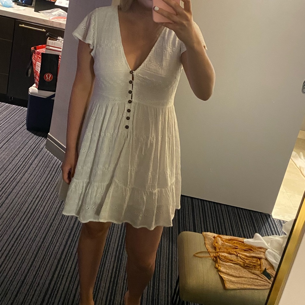 Vici White Eyelet Dress
